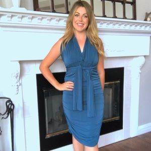 Attitude Unknown Blue Multi Way Dress Size Large